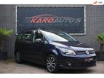 Volkswagen Touran 1.6 TDI Highl DSG Pano Cruis Nav Clim Trkh, Auto's, Euro 5, Stof, Gebruikt, Zwart