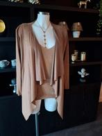 Suedine vestje 1 maat 38 40 42, Kleding | Dames, Ophalen of Verzenden, Zo goed als nieuw, Maat 38/40 (M), Bruin