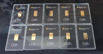 10 x Heimerle en Meule 5 gram .999 puur goud beschikbaar voor biedingen