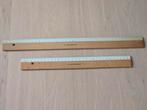 2 Vintage Rumold platte liniaalen van beukenhout 30 & 40cm, Ophalen of Verzenden, Zo goed als nieuw, Overige typen