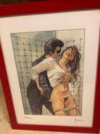 Gesigneerde print Milo Manara, ingelijst, Antiek en Kunst, Kunst | Litho's en Zeefdrukken, Ophalen of Verzenden