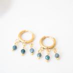 Oorbellen met robijn in kyaniet, Overige materialen, Hangers, Blauw, Nieuw