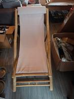 Strandstoel met hoofdkussen - Bamboe, Tuin en Terras, Ophalen, Nieuw, Hout, Inklapbaar