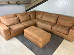 GRATIS LEVERING H&H Hoekbank Cognac 320x290 GEREINIGD, Stof, Hoekbank, 300 cm of meer, Ophalen of Verzenden