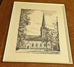 Pentekening van de ned.Herv.kerk in Baarn., Antiek en Kunst, Ophalen of Verzenden
