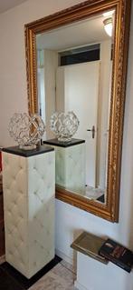 Spiegel met goudkleurige lijst 1,55x0,95, Huis en Inrichting, Ophalen, Zo goed als nieuw, 100 tot 125 cm, 150 tot 200 cm
