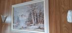 Schilderij winterlandschap witte luxe lijst.Bieden svp!, Ophalen