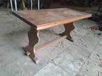 Antieke Eikenhouten Tafel met Houtsnijwerk, Ophalen, Gebruikt, Eikenhout, Minder dan 50 cm