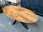 Magazijn leegverkoop salontafel ovaal mangohout matrix zwart, Nieuw, Ophalen of Verzenden, Info@wkhome.nl, Argonweg 20 Amersfoort