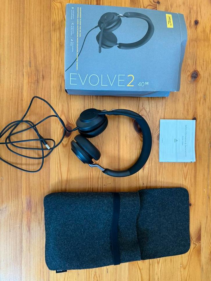 Jabra Evolve2 40 SE USB bedrade headset MS stereo, Audio, Tv en Foto, Koptelefoons, Nieuw, Op oor (supra aural), Overige merken