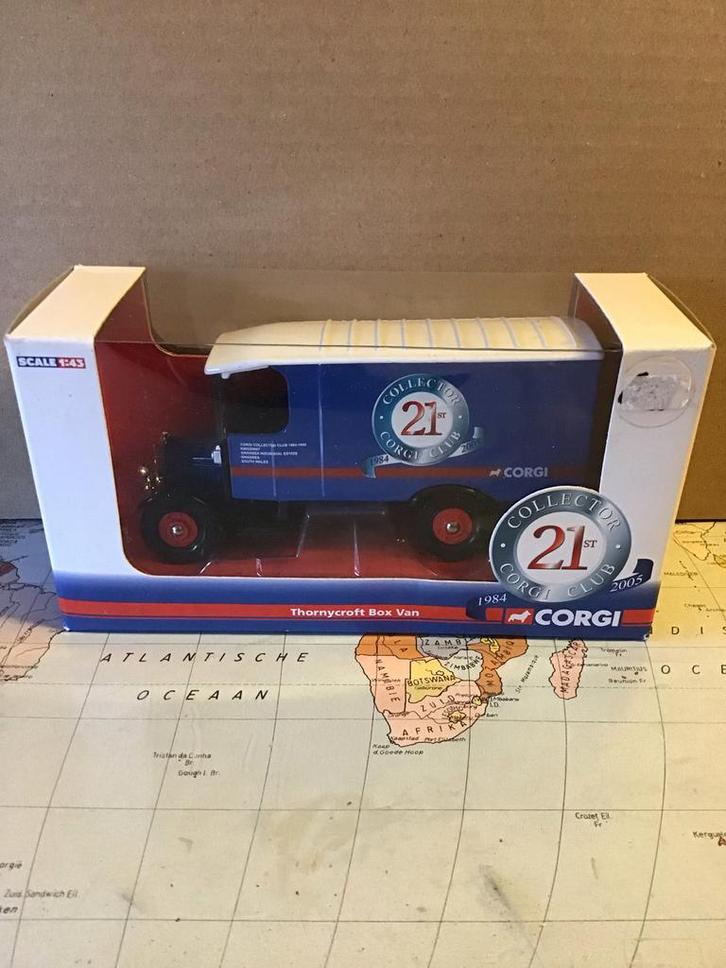 Corgi Thornycroft Box Van - 21st Club Editie, Hobby en Vrije tijd, Modelauto's | 1:43, Nieuw, Auto, Corgi, Ophalen of Verzenden