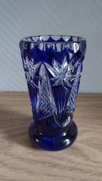 Nachtmann loodkristal kobaltblauw vaasje diamant geslepen, Ophalen of Verzenden