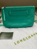 Longchamp leren schoudertasje met dustbag, Ophalen of Verzenden, Zo goed als nieuw, Blauw, Schoudertasje