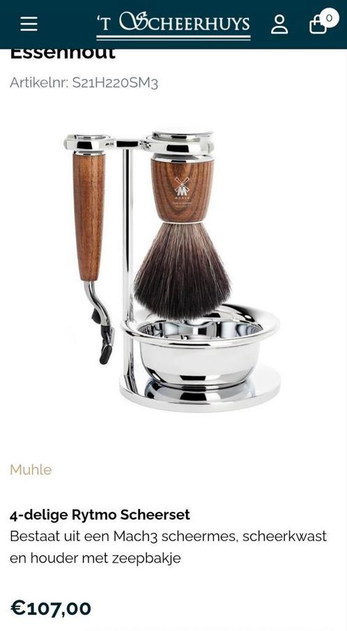 Muhle scheerset 4-delig RVS NIEUW!, Sieraden, Tassen en Uiterlijk, Uiterlijk | Gezichtsverzorging, Nieuw, Verzorging, Ophalen of Verzenden