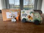Houten jeep met vormenstoof, Kinderen en Baby's, Speelgoed | Houten speelgoed, Ophalen of Verzenden, Zo goed als nieuw, Overige typen