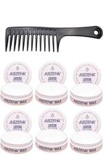 Abzehk  Super Strong Hair Wax 6 Stuks + Gratis Styling Kam, Ophalen of Verzenden, Nieuw, Gel, Wax, Haarlak of Mousse