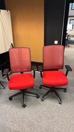 Bureaustoelen rood 2x, Ophalen, Gebruikt, Bureaustoel, Rood