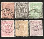 644 nvph 13-18 wapenzegels 1869 gebruikt zie scans, Ophalen of Verzenden, T/m 1940, Gestempeld