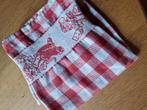 THEEDOEK ROOD GEBLOKT MUISJES, Ophalen of Verzenden, Rood, Theedoek of Handdoek