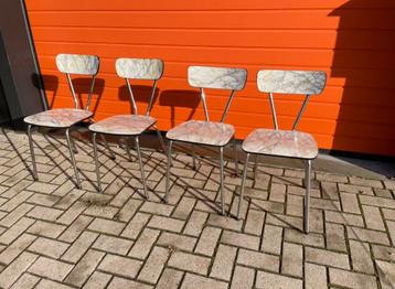 Retro formica stoelen sixties seventies beschikbaar voor biedingen