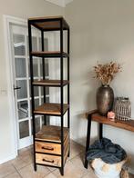 Mooie Mangohouten kast metaal, Zo goed als nieuw, Metaal, 150 tot 200 cm, 25 tot 50 cm