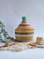 Afrikaanse Opbergmand uit senegal handgemaakt fairtrade, Overige materialen, Mand, Rond, Nieuw