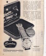 Retro reclame 1955 Sandoz horloge Den Haag examens, Verzamelen, Retro, Ophalen of Verzenden