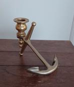 Kaarsenstander in de vorm van een scheepsanker, Ophalen of Verzenden, Koper of Brons
