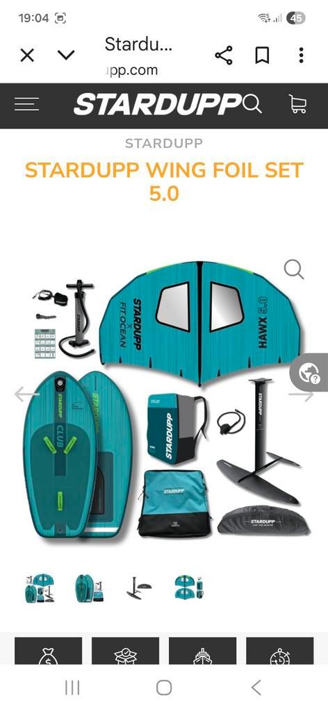 Te koop zgan complete wingfoil set, Watersport en Boten, Wingsurfen, Zo goed als nieuw, Ophalen