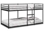 Stapelbed zonder matras staal zwart, nieuw in doos, 90 cm, ., Ophalen of Verzenden, .