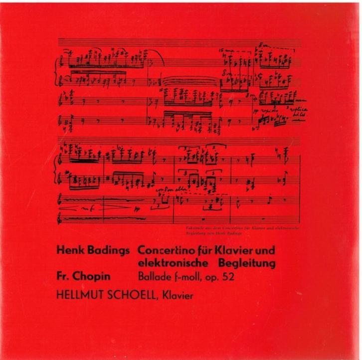 Henk Badings Chopin Hellmut Schoell Klavier und Elektronisch, Cd's en Dvd's, Vinyl | Klassiek, Zo goed als nieuw, Classicisme