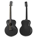 Enya X3 PRO Mini Gitaar - 3/4 Zwarte Koolstofvezel, Ophalen of Verzenden, Nieuw, Klassieke of Spaanse gitaar, Met koffer