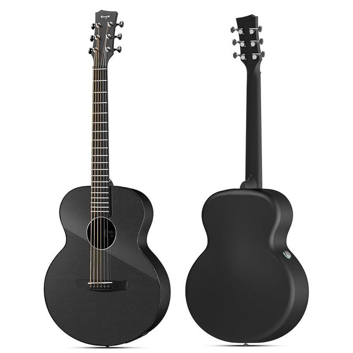 Enya X3 PRO Mini Gitaar - 3/4 Zwarte Koolstofvezel, Muziek en Instrumenten, Snaarinstrumenten | Gitaren | Akoestisch, Nieuw, Klassieke of Spaanse gitaar