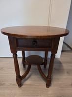 Prachtige bijzettafel met lade..eiken, Huis en Inrichting, Tafels | Bijzettafels, Ophalen, Rond, 55 tot 75 cm, 45 tot 60 cm