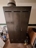 Metalen Locker Kast - 3 Deuren - 186cm Hoog, Huis en Inrichting, Ophalen, Gebruikt, Industrieel