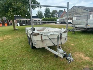 Peters aanhangwagen, 2000kg Plateauwagen beschikbaar voor biedingen