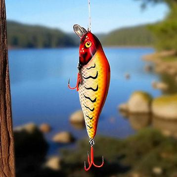 The walleye 5” custom gespoten en UV treble #1 afgehaakt beschikbaar voor biedingen