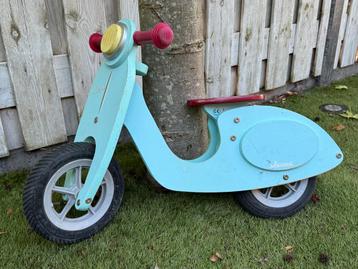 Retro houten loopscooter van het merk Janod beschikbaar voor biedingen