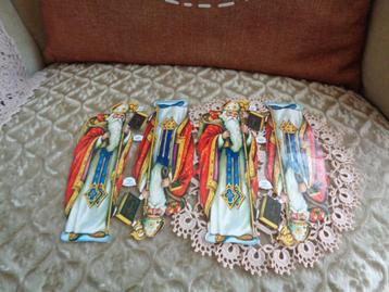 4 Vintage Engelse Grote Poezieplaatjes Sinterklaas *Mimosa* beschikbaar voor biedingen