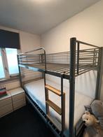 Stapelbed,grijs,metaal, Huis en Inrichting, Slaapkamer | Stapelbedden en Hoogslapers, 90 cm, Verzenden, Tweepersoons, Minder dan 160 cm