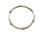 Tricolor Gouden Schakel Armband Holle Buis 18.5 cm / 14.4 g, Sieraden, Tassen en Uiterlijk, Armbanden, Onbekend, Ophalen of Verzenden