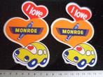 2x sticker i love monroe logo schokbrekers shock absorbers, Verzenden, Zo goed als nieuw, Merk