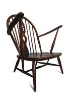 Schitterende vintage klassieke Ercolani design fauteuil, Huis en Inrichting, Fauteuils, Minder dan 75 cm, Gebruikt, Hout, 50 tot 75 cm