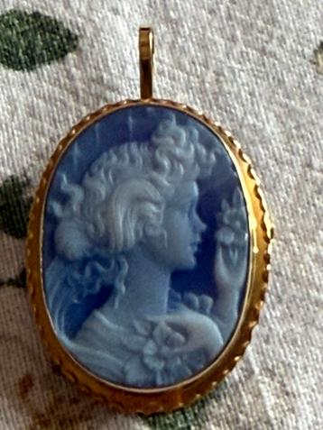 Vintage Gouden Camee Hanger - 18 Karaat beschikbaar voor biedingen