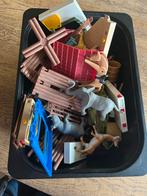 Playmobiel Bak met Speeldieren en Onderdelen, Ophalen, Gebruikt, Jongen of Meisje