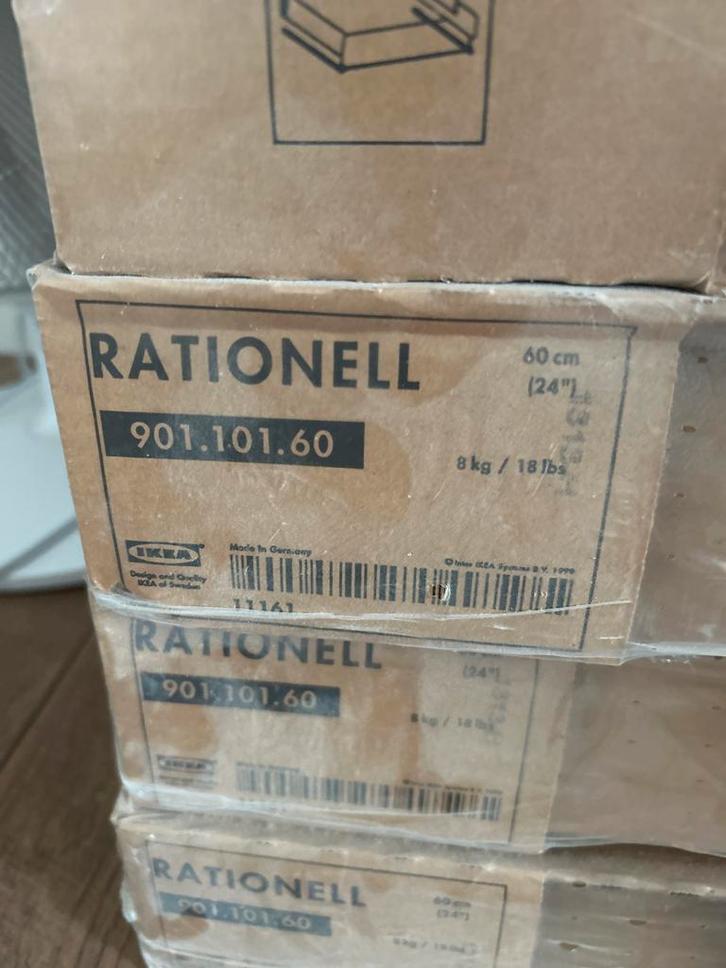 4 Nieuwe IKEA Keukenlades Rationell - Softclose, Huis en Inrichting, Keuken | Keukenelementen, Nieuw, Minder dan 100 cm, 50 tot 100 cm