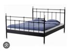 Tweepersoonsbed 160x200, Huis en Inrichting, Slaapkamer | Bedden, Ophalen, Gebruikt, Zwart, Tweepersoons