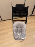 Stokke tripp trapp trip trap met newborn  zwart, Ophalen, Zo goed als nieuw, Meegroeistoel