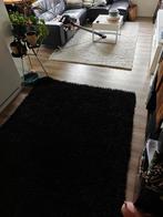 Zwart vloerkleed hoogpolig 130x200, Zwart, 200 cm of meer, Ophalen of Verzenden, Zo goed als nieuw