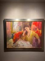 Schilderij van Hans Musters - Vrouw op sofa, Antiek en Kunst, Ophalen of Verzenden